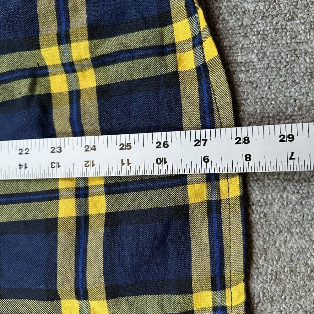 Women's Colorblock Denim & Plaid Jean Jacket - Orange/Blue - Picture 4 of 6